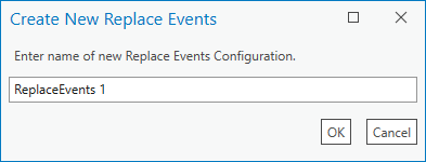 Boîte de dialogue Créer un nouveau remplacement d’événements