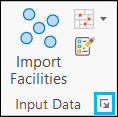 Bouton Launch Location Settings Properties (Lancer les propriétés des paramètres de localisation) dans la section Input Data (Données en entrée)