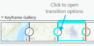 Accéder aux options de transition des images-clés