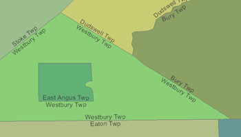 Étiquetage sur les limites avec l’option Allow boundary labeling of polygon holes (Autoriser l’étiquetage sur les limites des trous de polygone) activée