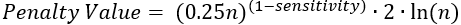 Formule de la sensibilité de la détection