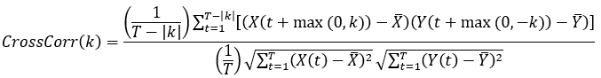 Formule de la corrélation croisée