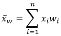 Formule de la moyenne pondérée