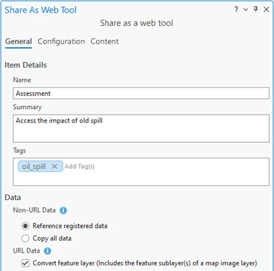 Options des données de l'outil web Options des données de l'outil web