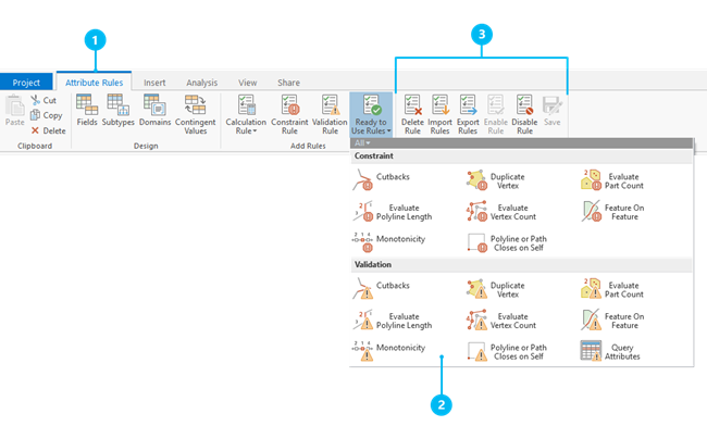 Onglet Attribute Rules (Règles attributaires) Onglet Attribute Rules (Règles attributaires)