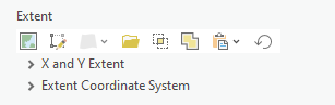 Default Extent control with the Intersect and Union of Inputs buttons Default Extent control with the Intersect and Union of Inputs buttons