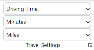 Section Travel Settings (Paramètres de déplacement) Section Travel Settings (Paramètres de déplacement)