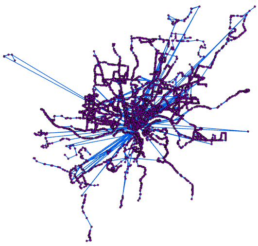 Sortie de l’outil GTFS vers modèle de données de transport en commun sur la carte Sortie de l’outil GTFS vers modèle de données de transport en commun sur la carte