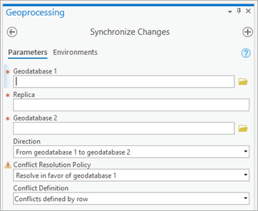 Outil de géotraitement Synchroniser les modifications Outil de géotraitement Synchroniser les modifications