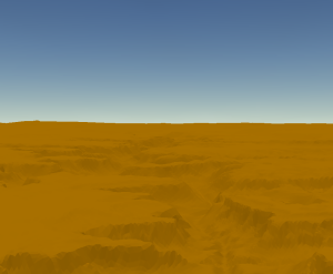 Surface du sol avec une couleur et un ombrage par rapport à la position de l’éclairage de la scène Surface du sol avec une couleur et un ombrage par rapport à la position de l’éclairage de la scène