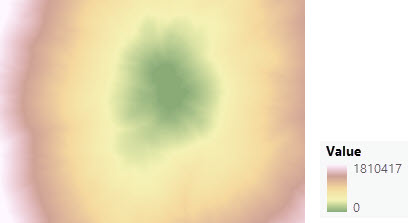 Carte de l’accumulation de distance depuis une source Carte de l’accumulation de distance depuis une source