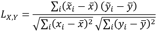 Formule de la statistique L de Lee globale Formule de la statistique L de Lee globale
