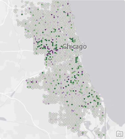 Sortie du thème d’affichage Tendances dans l’outil Visualiser le cube spatio-temporel en 2D Sortie du thème d’affichage Tendances dans l’outil Visualiser le cube spatio-temporel en 2D