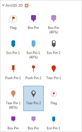 Symbole Tear Pin 2 (Épingle en forme de larme 2)