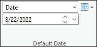 Section Default Date (Date par défaut)
