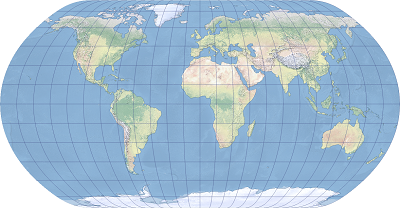 Exemple de projection Natural Earth