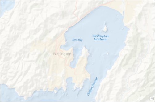 Carte de Wellington en Nouvelle-Zélande