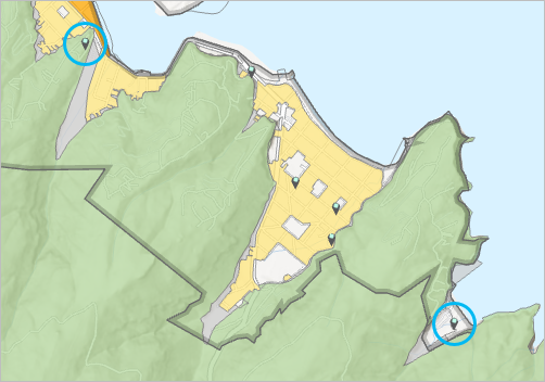 Carte signalant les deux entités ajoutées