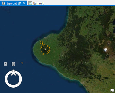 Carte d'imagerie de la région de Taranaki en Nouvelle-Zélande