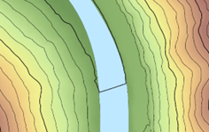MNE avec aplatissement hydrographique