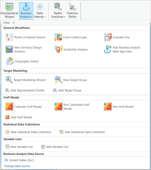 Outils de la galerie Business Analyst