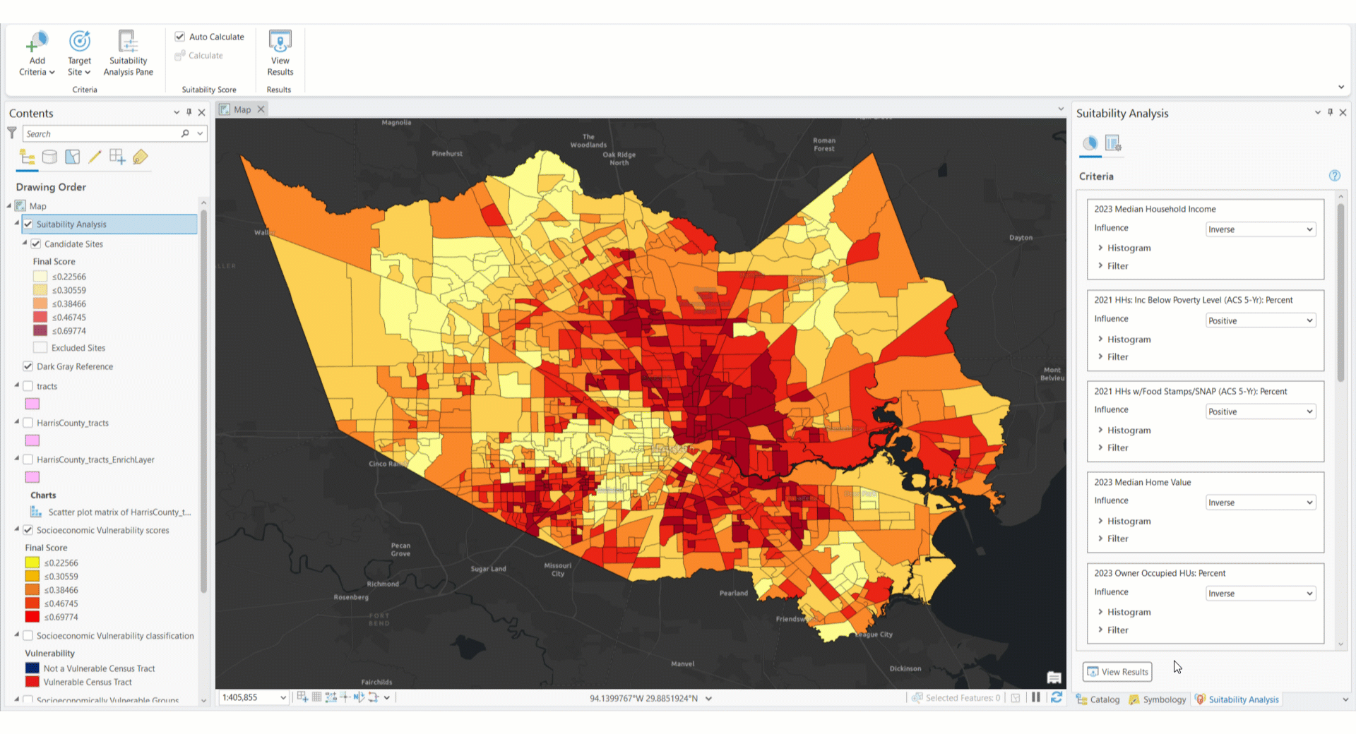 Animation de la fenêtre Résultats de l’analyse d’adéquation