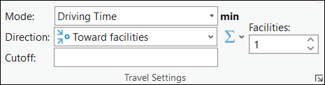 Section Travel Settings (Paramètres de déplacement)