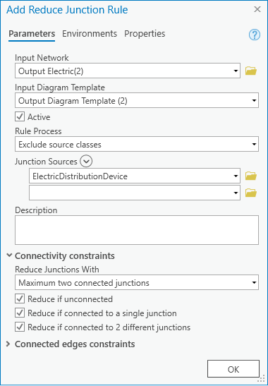 Réduction de toutes les jonctions à l’exception de celles de la classe source DistributionDevice