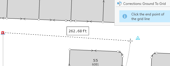 Cliquez sur les points de départ et de fin du quadrillage.