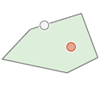 Le polygone et le point intersectent