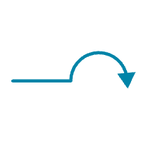 Exemple de l’option de règle Segment Then Half Circle (Segment puis demi-cercle)