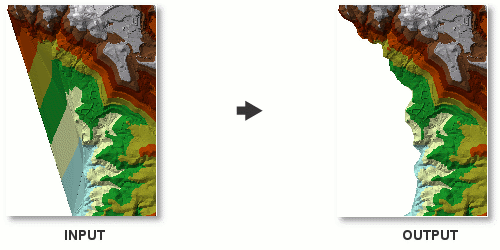 Illustration de l’outil Délimiter la zone de données d’un TIN