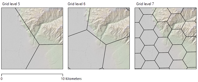 Différents niveaux de grille de la carte d’ensoleillement