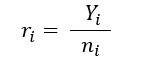 Équation de calcul du taux brut