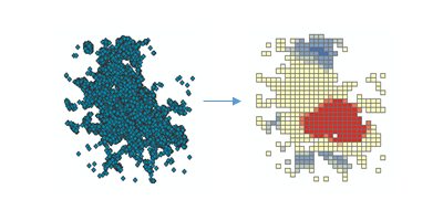 Illustration de l’outil Analyse de points chauds optimisée