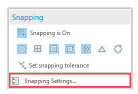 Snapping Settings Snapping Settings