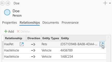 Open the new entity to define its properties. Open the new entity to define its properties.