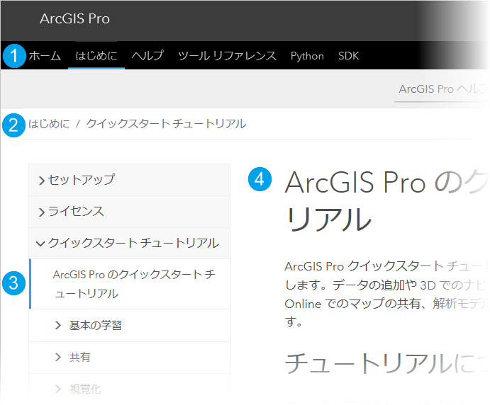 ArcGIS Pro のオンライン ヘルプ システム