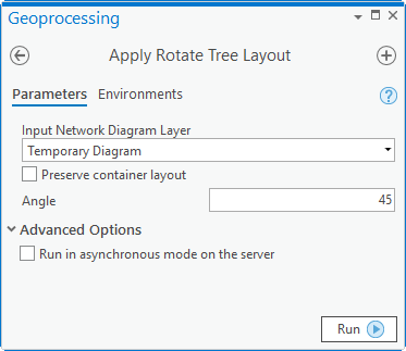 [ツリーの回転レイアウトを適用 (Apply Rotate Tree Layout)] パラメーター