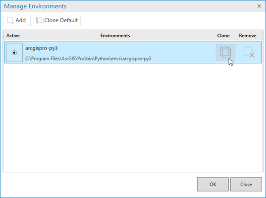 Clone a Python environment.