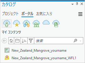 Web マップを表示する [カタログ] ウィンドウ