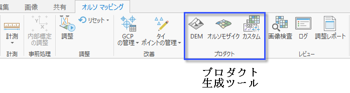 オルソ マッピング プロダクト生成ツール