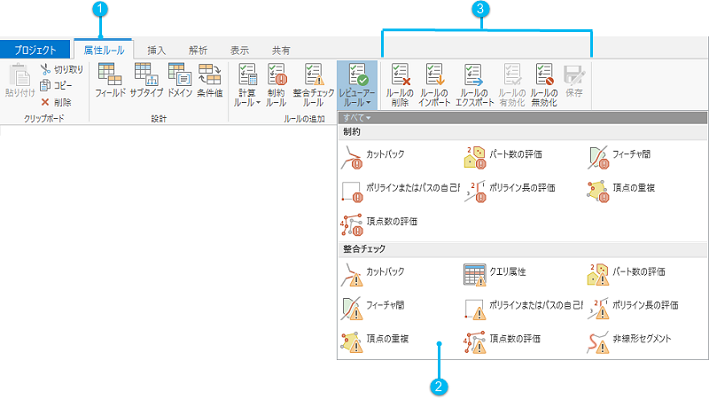 [属性ルール] タブ