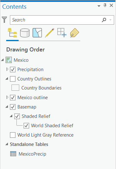 コンテンツ ウィンドウ Arcgis Pro ドキュメント