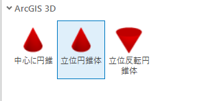 シンボル ギャラリーで選択された [立位円錐体] シンボル