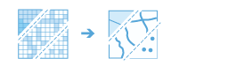 [ラスターをフィーチャに変換 (Convert Raster To Feature)] ツール