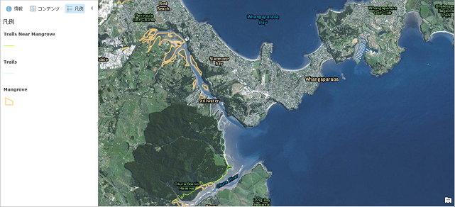 ニュージーランドのマングローブの Web マップ