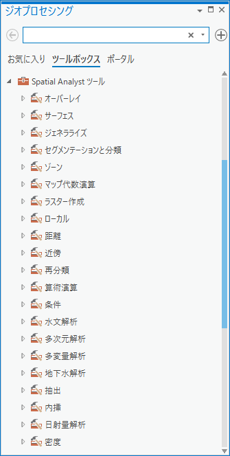 Spatial Analyst ツールボックス