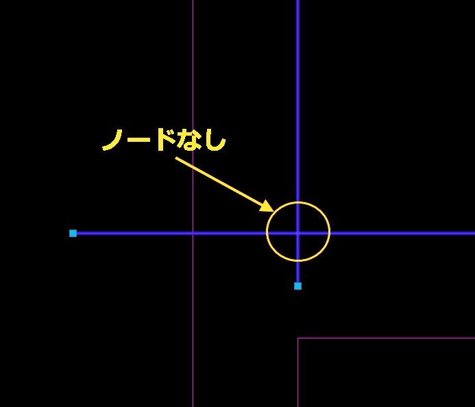 AutoCAD のノード欠落例