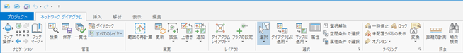 [ネットワーク ダイアグラム] タブのコマンド